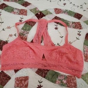 Aerie pink bralette size L